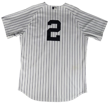 Derek Jeter Jersey - NY Yankees 2012 Season Game Worn #2 Pinstripe Jersey (8/19/2012) 